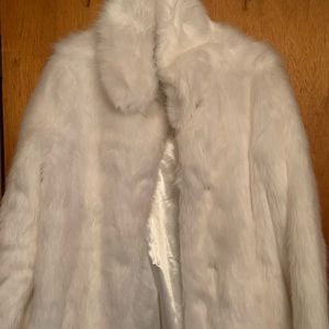 Express Faux Fur Coat- White, Never Worn w/ tags